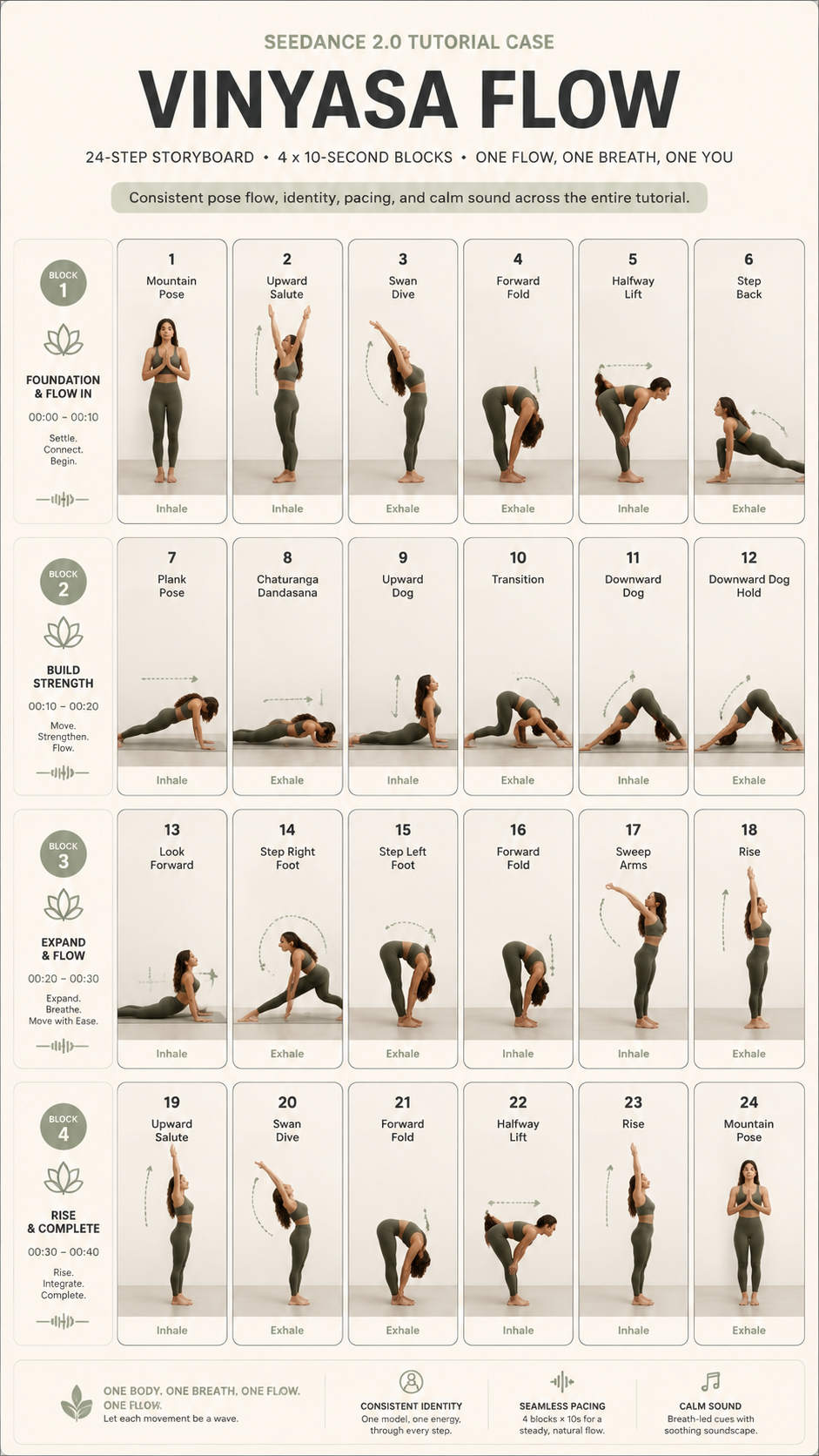 Yoga Flow Tutorial ChatGPT Image 2 storyboard for Seedance 2.0